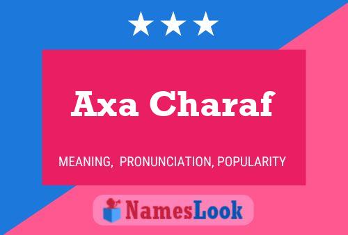 Постер имени Axa Charaf