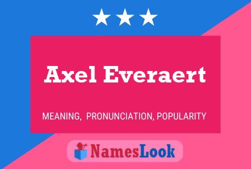 Постер имени Axel Everaert