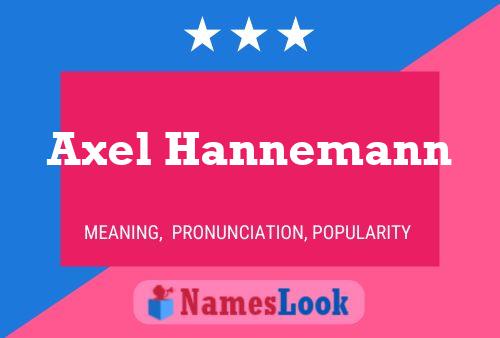 Постер имени Axel Hannemann