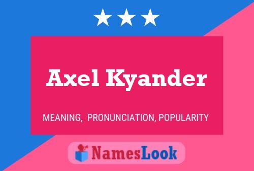 Постер имени Axel Kyander