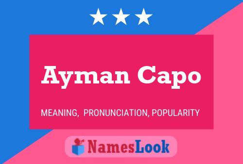 Постер имени Ayman Capo