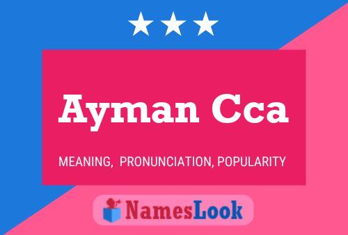 Постер имени Ayman Cca