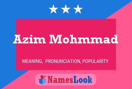 Постер имени Azim Mohmmad