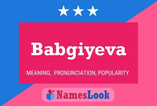 Постер имени Babgiyeva