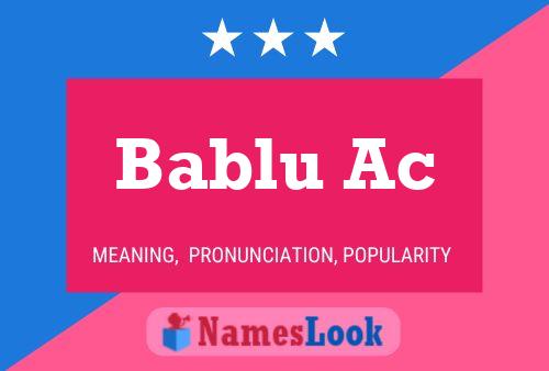 Постер имени Bablu Ac