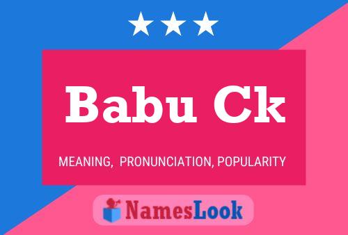 Постер имени Babu Ck