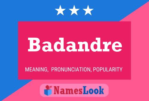 Постер имени Badandre