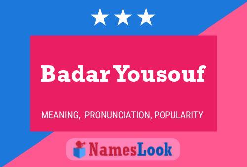 Постер имени Badar Yousouf