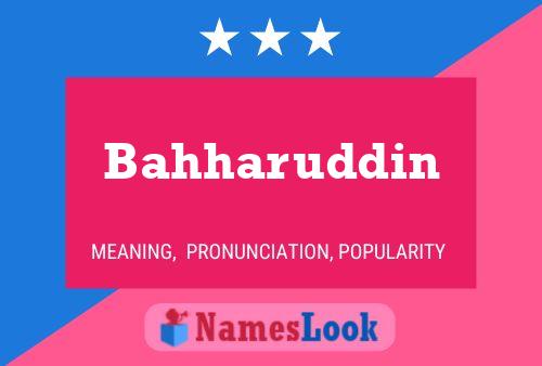 Постер имени Bahharuddin