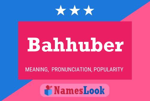 Постер имени Bahhuber