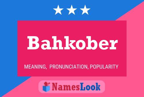 Постер имени Bahkober