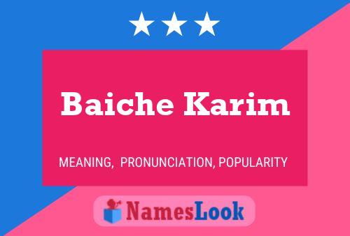 Постер имени Baiche Karim