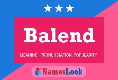 Постер имени Balend