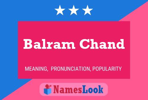 Постер имени Balram Chand