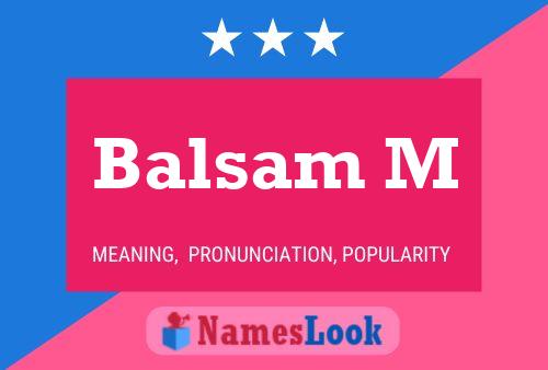 Постер имени Balsam M