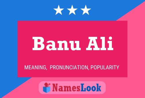 Постер имени Banu Ali