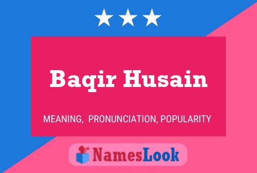 Постер имени Baqir Husain