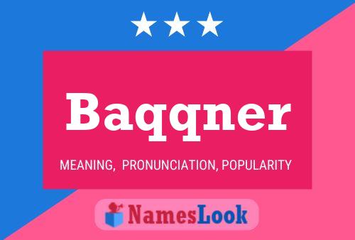 Постер имени Baqqner