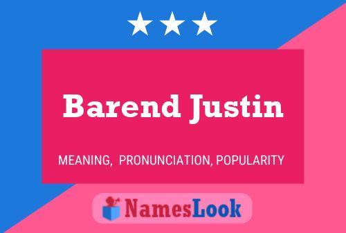 Постер имени Barend Justin