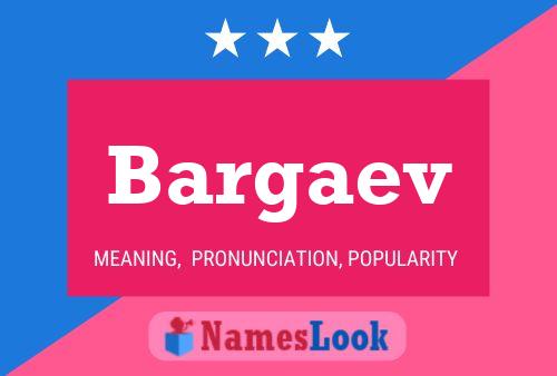 Постер имени Bargaev