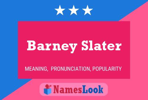 Постер имени Barney Slater