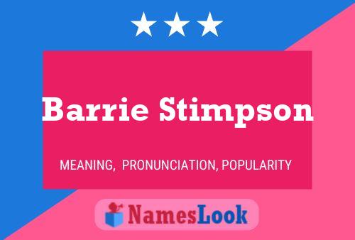 Постер имени Barrie Stimpson