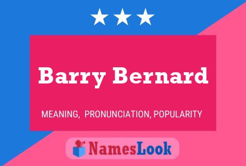 Постер имени Barry Bernard