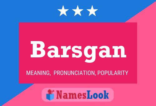 Постер имени Barsgan