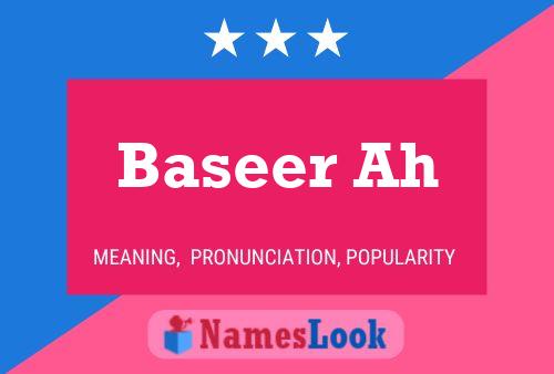 Постер имени Baseer Ah