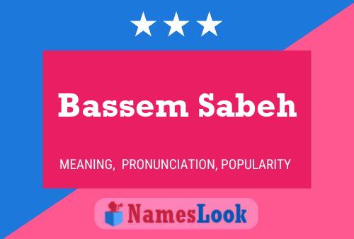 Постер имени Bassem Sabeh