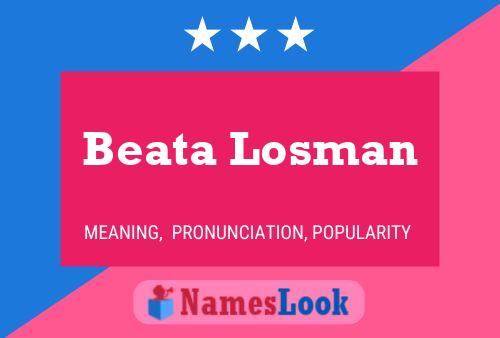 Постер имени Beata Losman