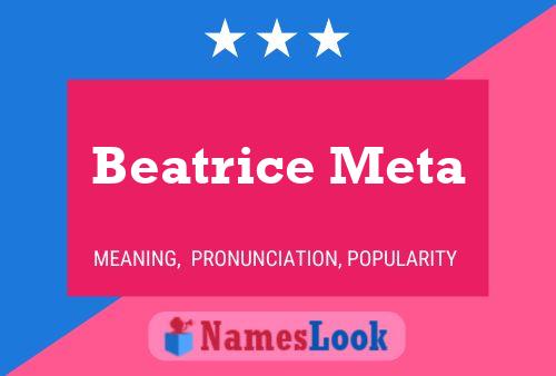 Постер имени Beatrice Meta