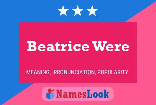 Постер имени Beatrice Were