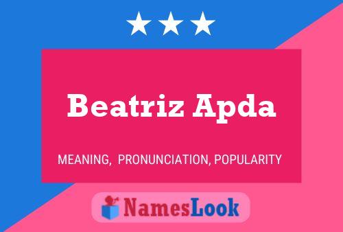 Постер имени Beatriz Apda