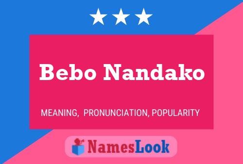 Постер имени Bebo Nandako