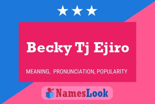 Постер имени Becky Tj Ejiro