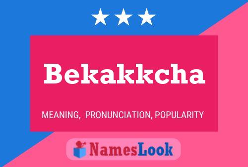 Постер имени Bekakkcha