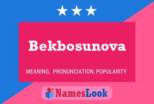 Постер имени Bekbosunova