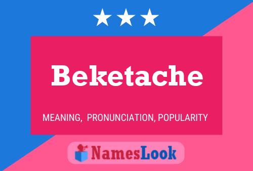 Постер имени Beketache