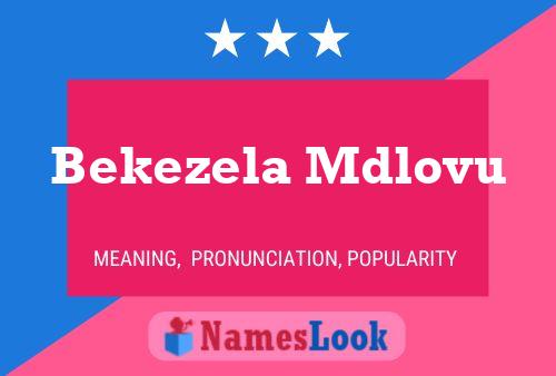 Постер имени Bekezela Mdlovu