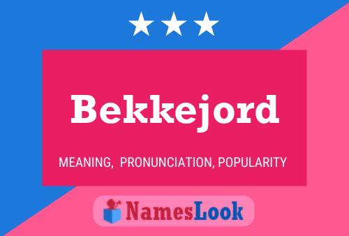 Постер имени Bekkejord