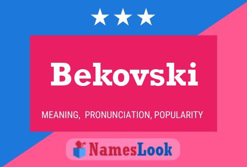 Постер имени Bekovski