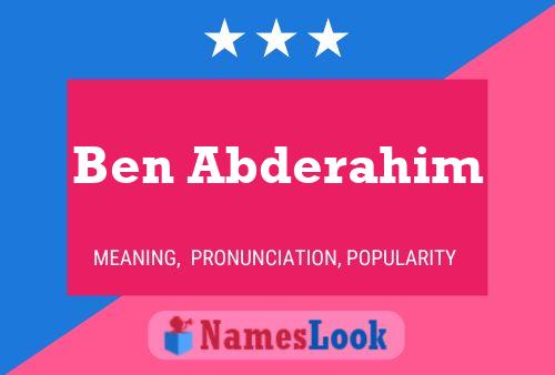 Постер имени Ben Abderahim