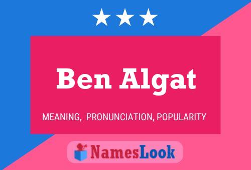 Постер имени Ben Algat