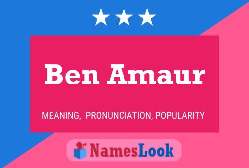 Постер имени Ben Amaur