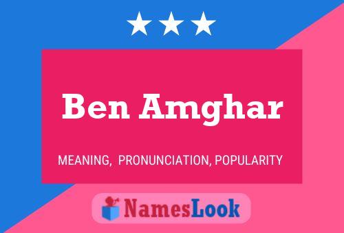 Постер имени Ben Amghar