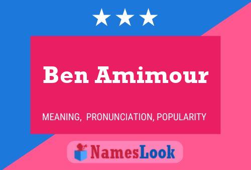 Постер имени Ben Amimour