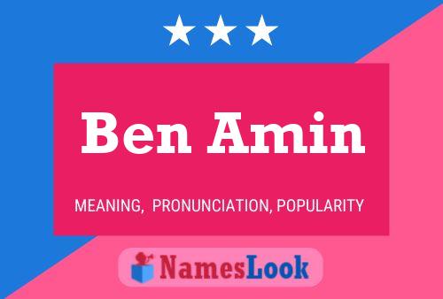 Постер имени Ben Amin