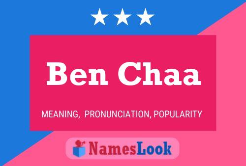 Постер имени Ben Chaa