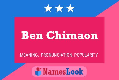 Постер имени Ben Chimaon